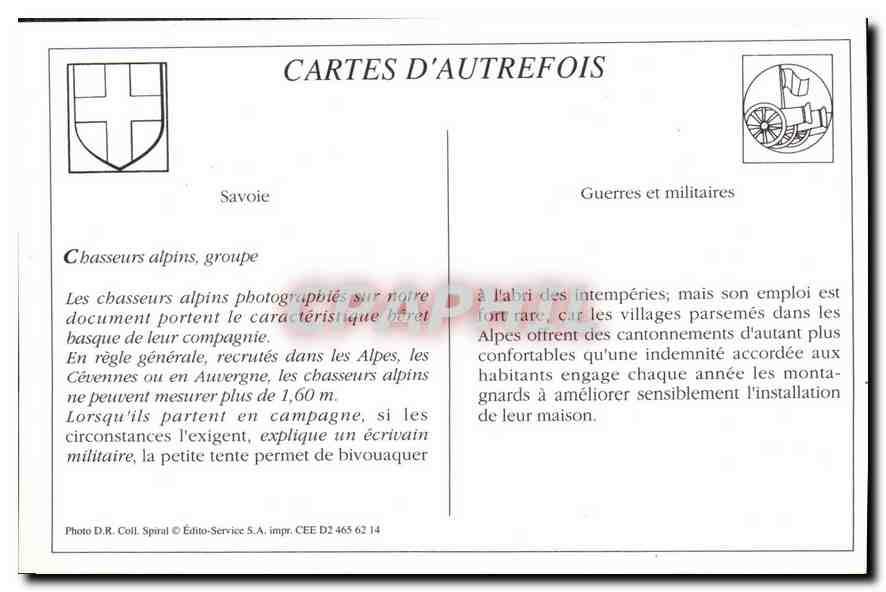 REPRO Savoie Chasseurs alpins Groupe  — Rückseite