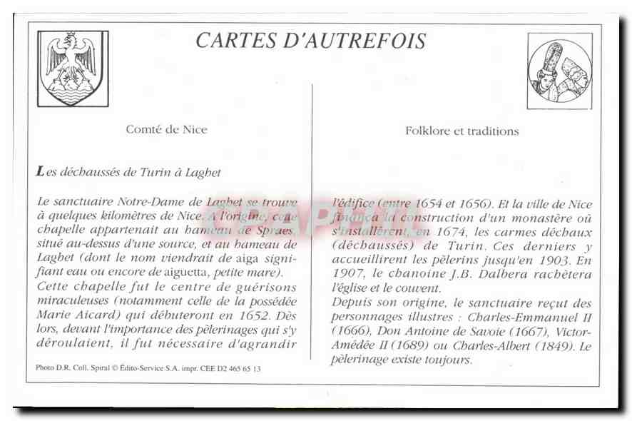 REPRO Le Sanctuaire de Laghet Alpes Maritimes  — Verso