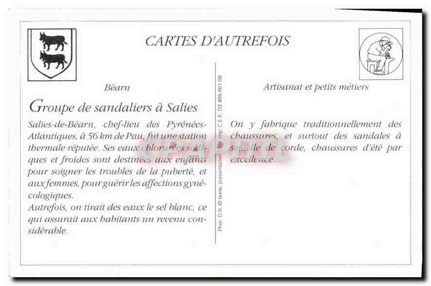 SALIES-de-BÉARN — Groupe de Sandaliers — Édition Nouvelles Galeries — Reverso