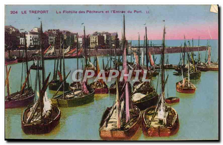Le Tréport — La Flottille des Pêcheurs et l'Entrée du Port — LL n°204