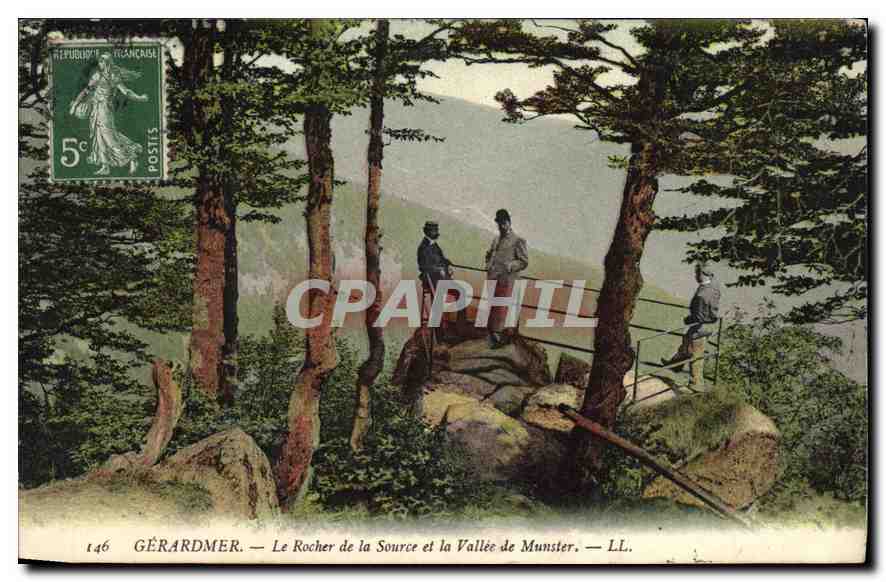 CPA Gerardmer Le Rocher de la Source et le Vallee de Munster 