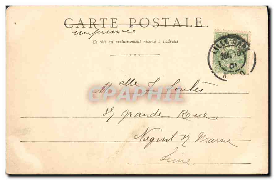 CPA Lille le Palais Rameau  — Verso