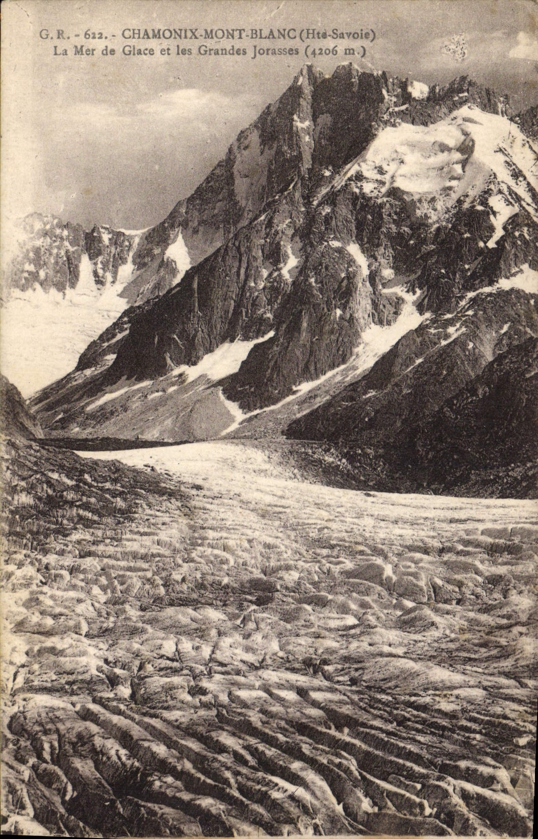 Chamonix-Mont-Blanc — La Mer de Glace et les Grandes Jorasses (4206 m) — G.R. 612
