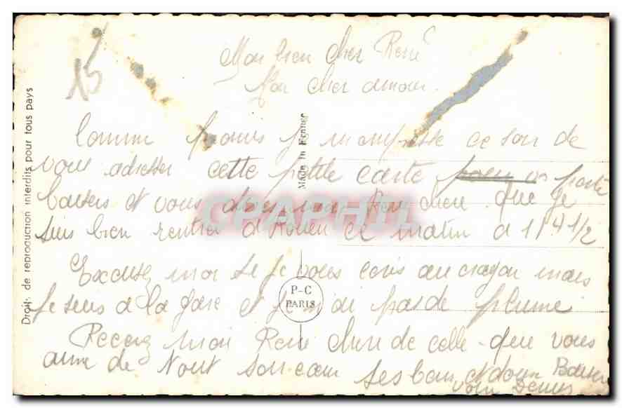 CPA Roses d'Amour S'il est un langage des Fleurs Vous Savez ce que dit mon coeur Femme — Rückseite