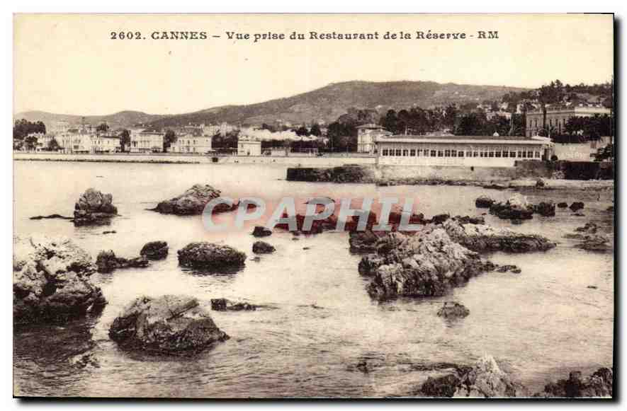 CPA Cannes Vue prise du Restaurant de la Reserve 