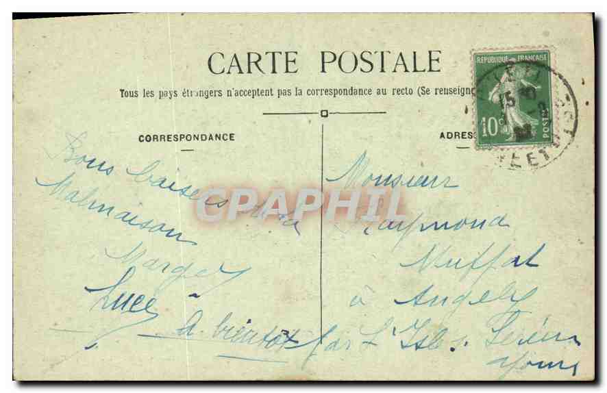 CPA Chateau de la Malmaison Rueil La Bibliotheque  — Rückseite