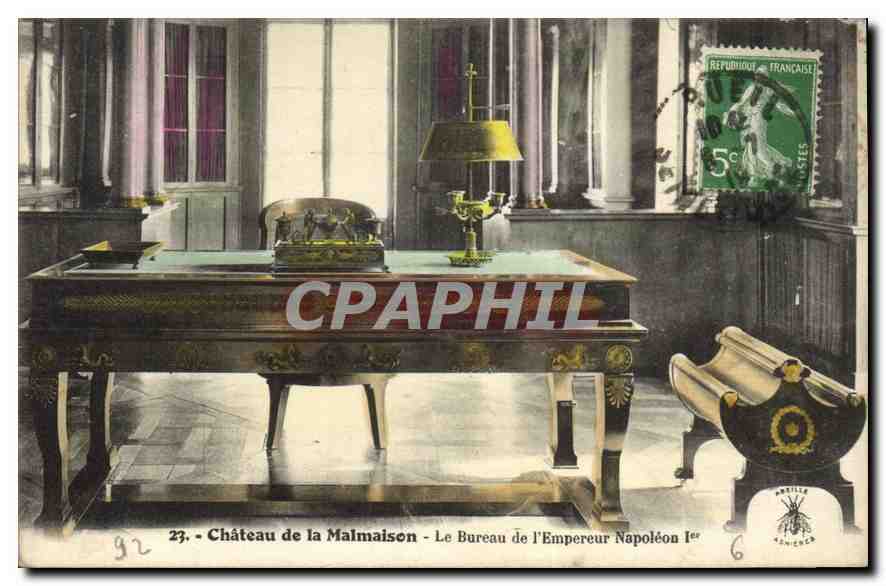 CPA Chateau de la Malmaison Le Bureau de l'Empereur Napoleon 1er