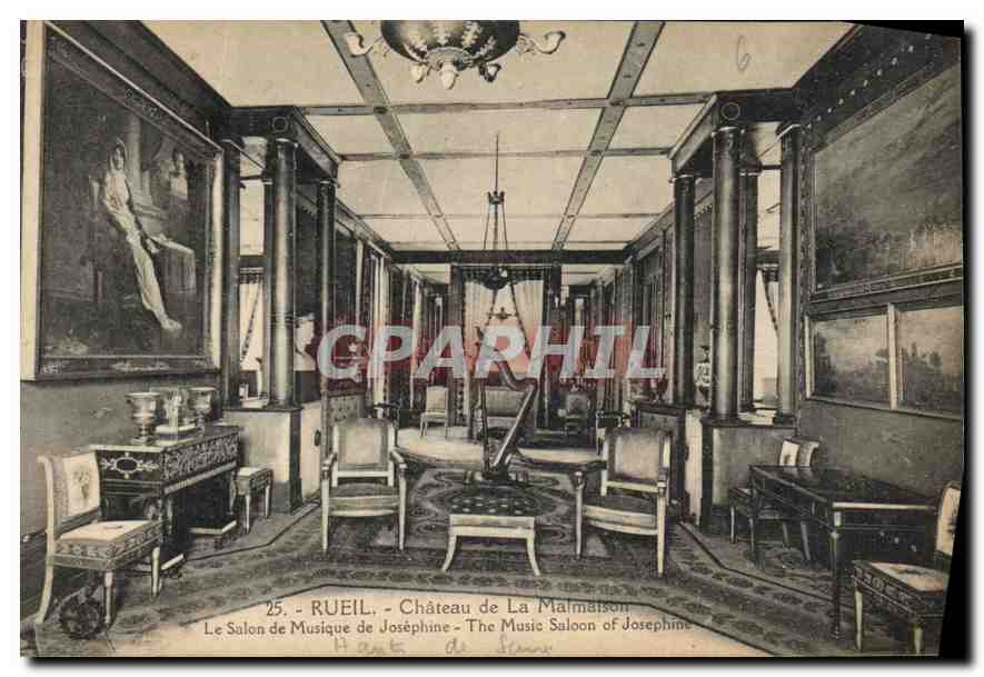 CPA Rueil Chateau de la Malmaison Le Salon de Musique de Josephine 