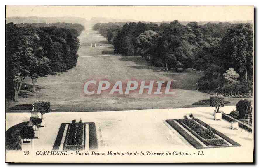 CPA Compiegne Vue de Beaux Monts prise de la Terrasse du Chateau 