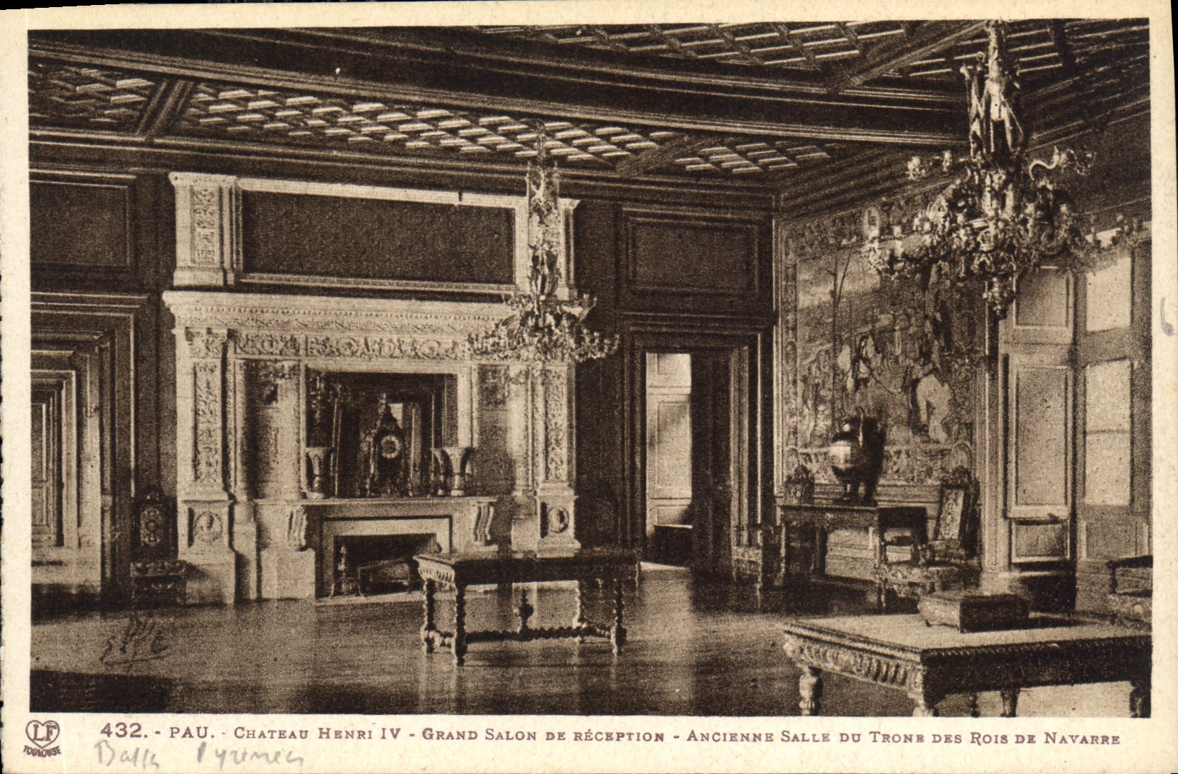 Pau - Château Henri IV - Grand Salon de réception - Ancienne Salle du Trône des Rois de Navarre