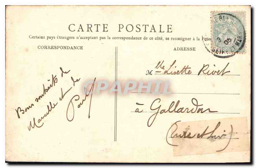 Fontainebleau — La Porte du Baptistère — Bazars de l'Hôtel de Ville et Nouvelle Galerie — Reverso