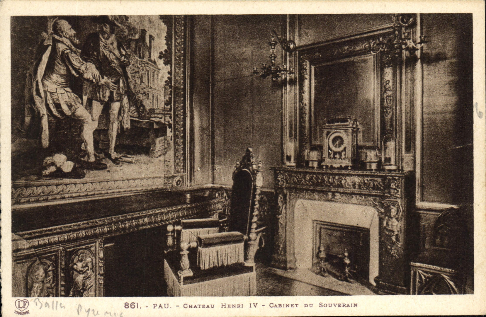 Château Henri IV - Cabinet du Souverain — Pau — Éditeur Labouche Frères, Toulouse — N° de série 861