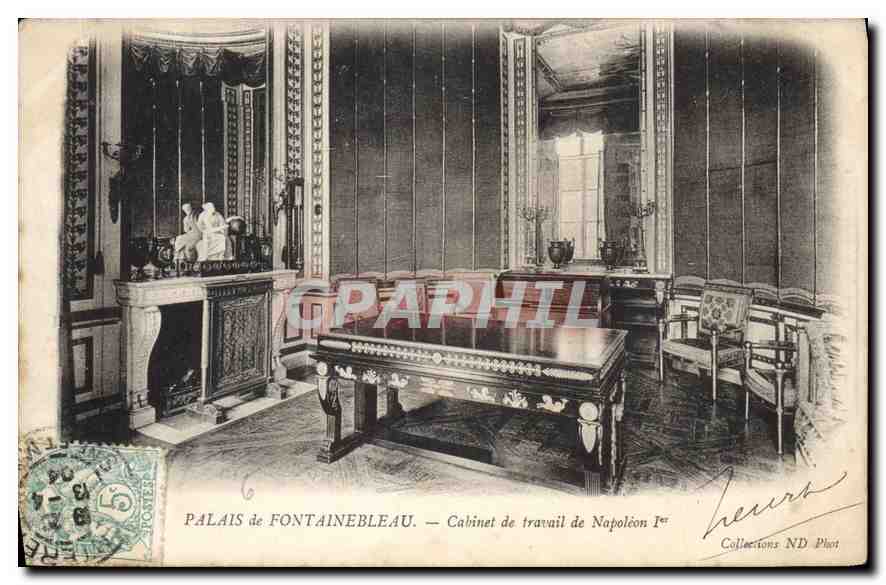 Schloss Fontainebleau — Studierzimmer von Napoleon I. — Sammlung ND Phot