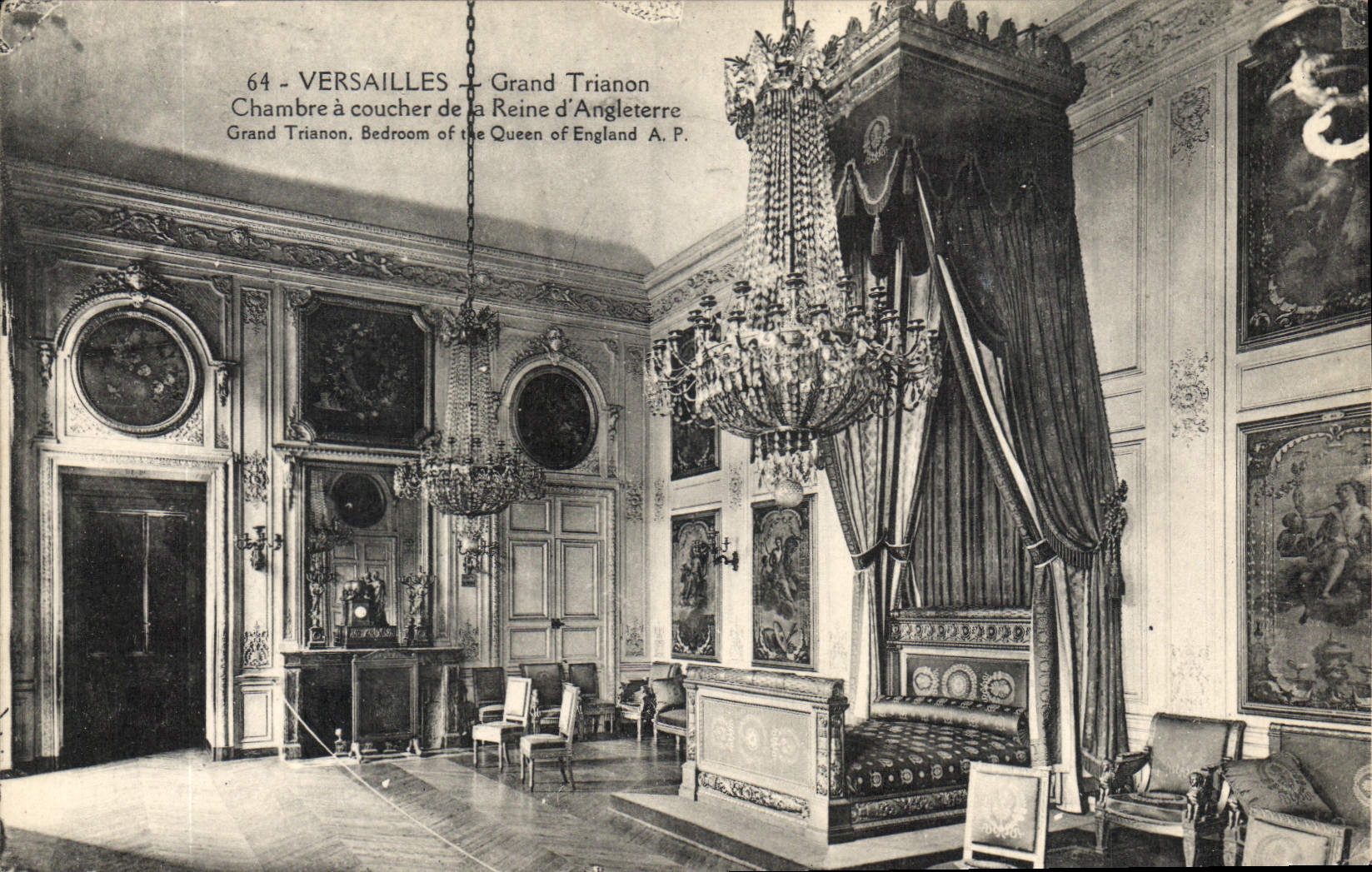 Versailles - Grand Trianon - Chambre à coucher de la Reine d'Angleterre — A.P.