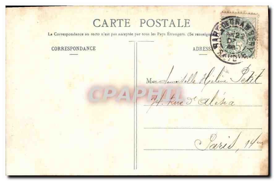 CPA Chambery Le Portail Saint Dominique  — Rückseite