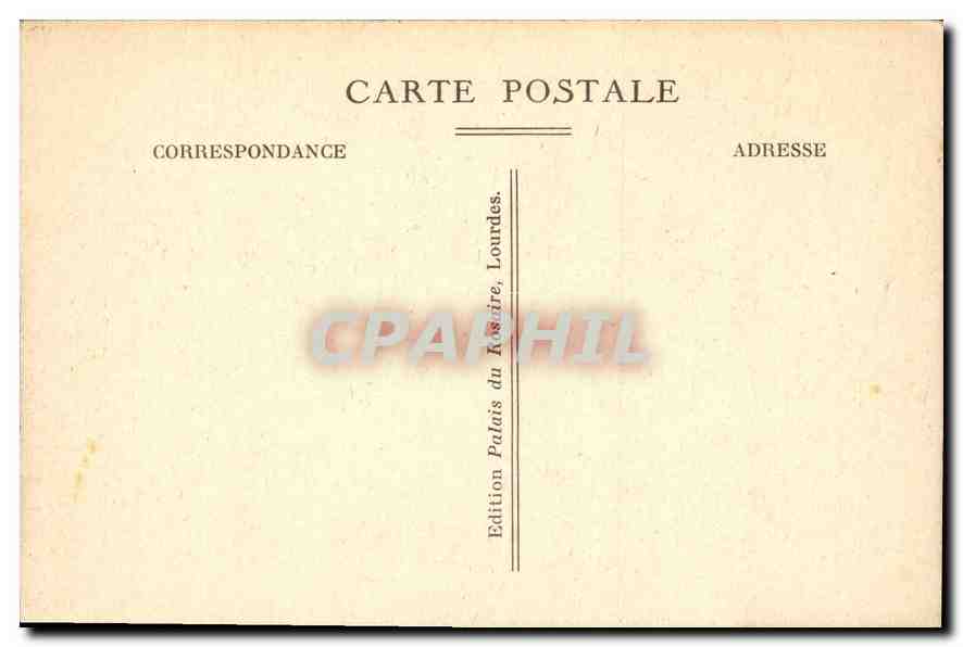 CPA Lourdes Apparition du Sacre Coeur a la Rienheureuse  — Verso