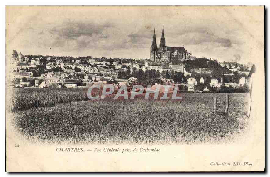 CPA Chartres Vue Generale prise de Cachembac 