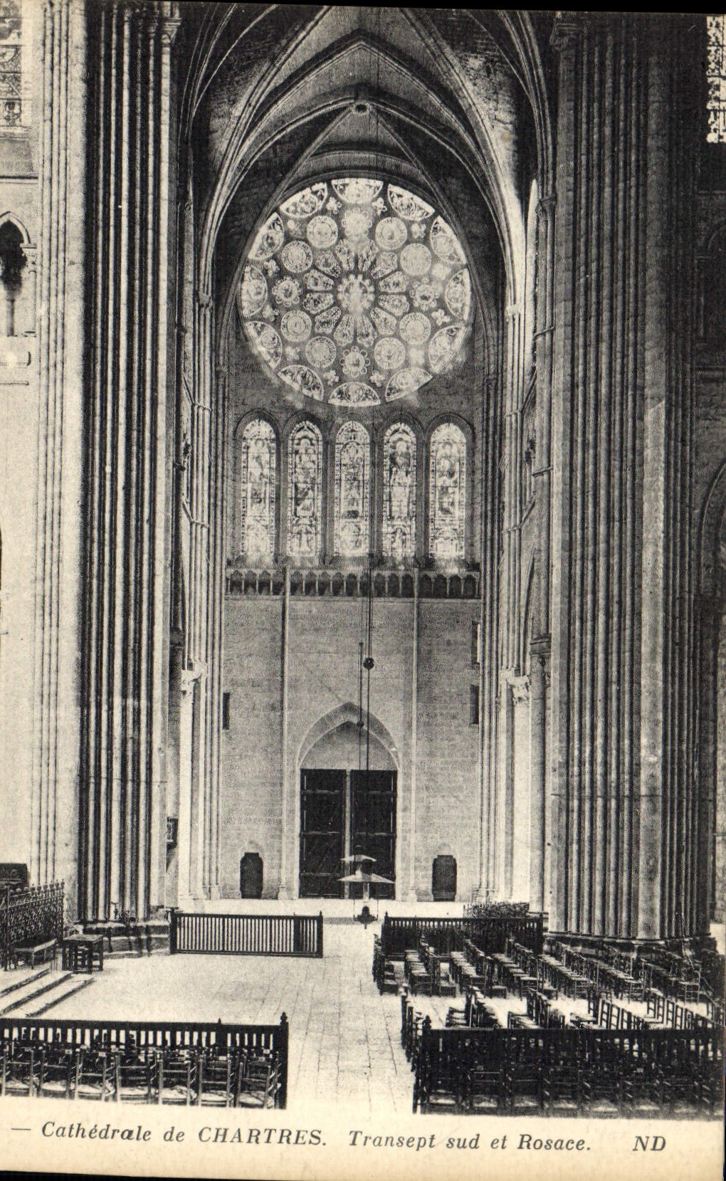 Cathédrale de CHARTRES — Transept sud et Rosace — ND
