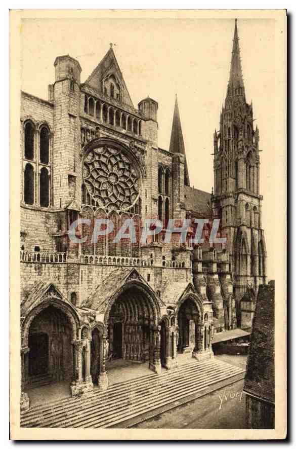 Chartres - Der Nordportal und die Spitze — Éditions d'Art YVON, Paris