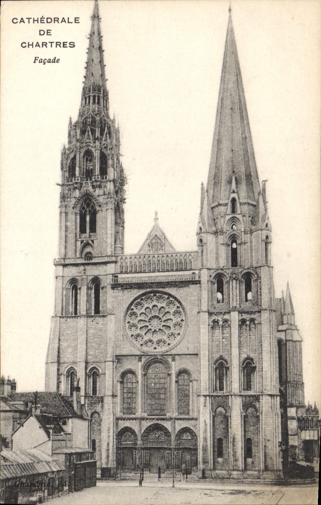 CPA Cathedrale de Chartres Facade 