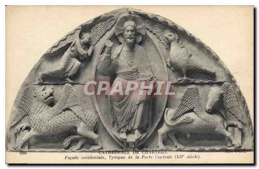 CPA Cathedrale de Chartres Facade occidentale 
