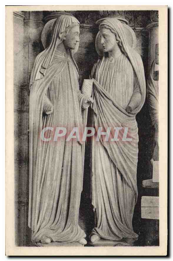 CPA Cathedrale de Chartres Visitation Portail Nord 