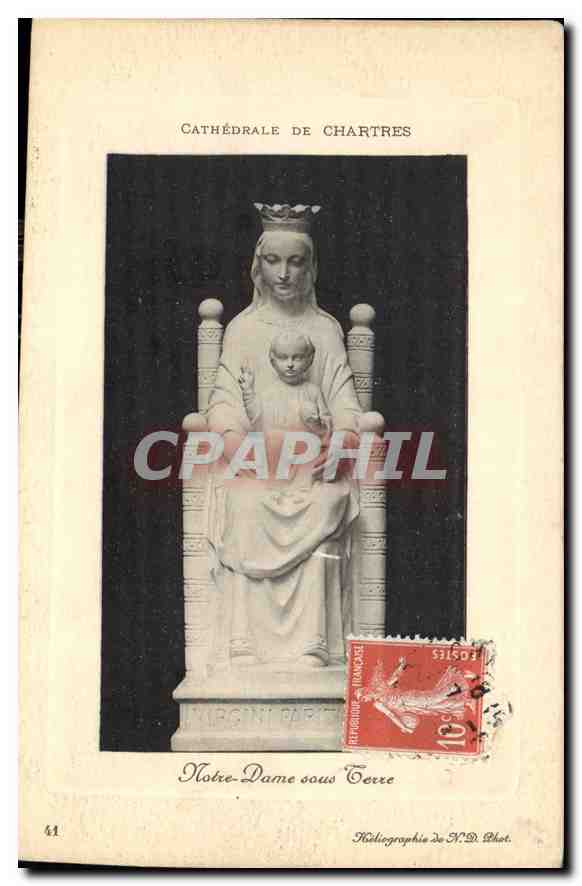 Cathédrale de Chartres — Notre-Dame sous Terre — Héliographie de N.D. Blot, n°41