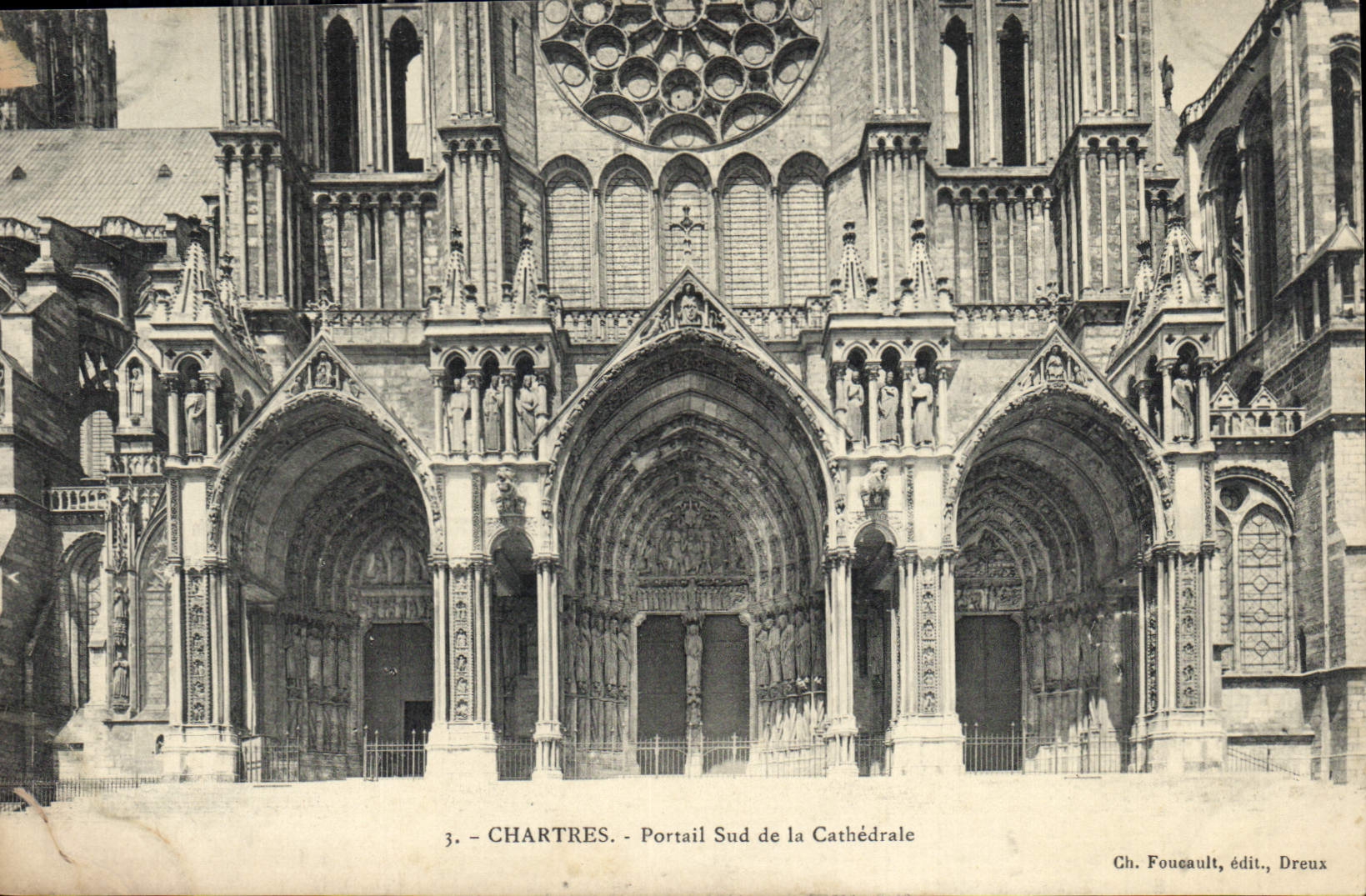 Chartres - Portail Sud de la Cathédrale — Ch. Foucault, édit., Dreux