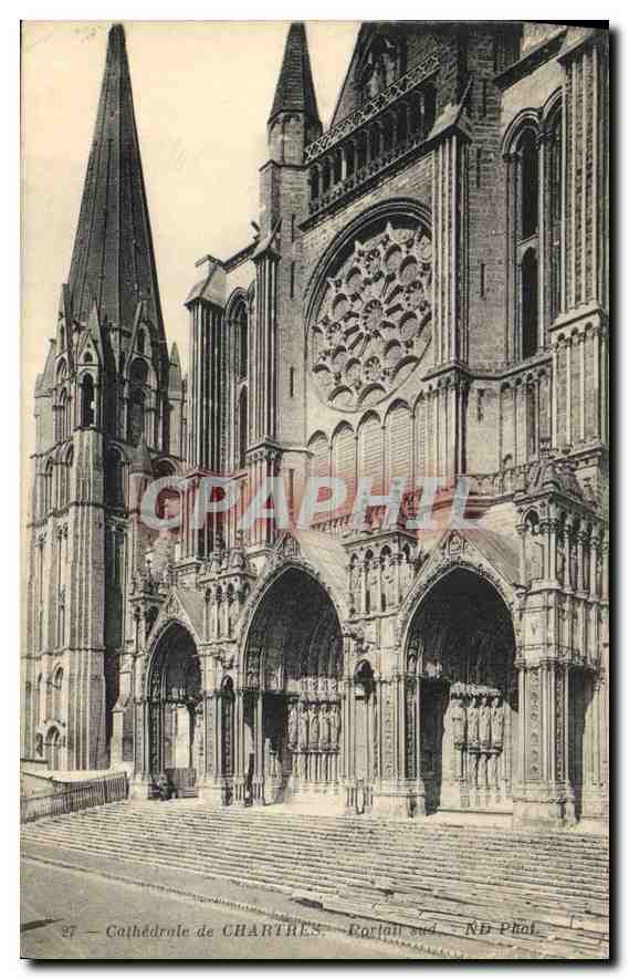 CPA Cathedrale de Chartres Portail sud 