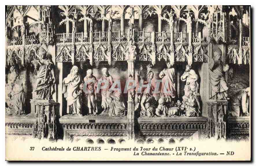CPA Cathedrale de Chartres Fragment du Tour du Choeur 