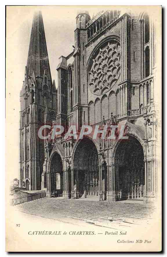 CPA Cathedrale de Chartres Portail Sud 