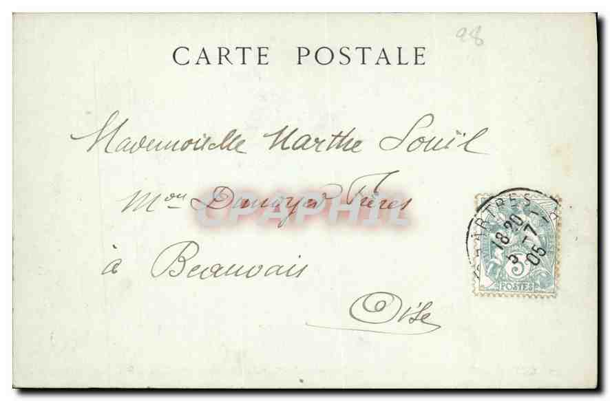 Cathédrale de Chartres — Fragment du Tour du Chœur, XVIIe Siècle — Collections ND. Phot. Ferro — Verso