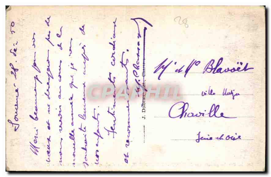 CPA Souance au Perche E et L Chateau de Montgraham  — Rückseite