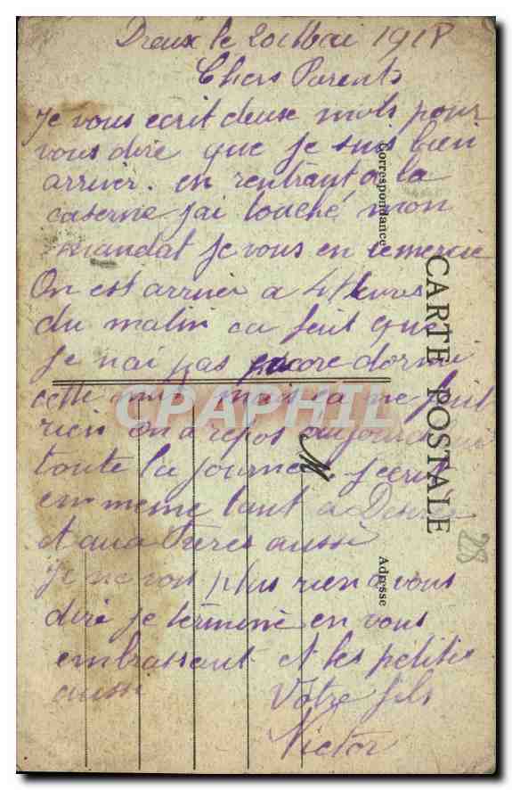 CPA Dreux Chapelle Saint Louis Vitrail La Mort du Christ entre deux Larrons — Verso