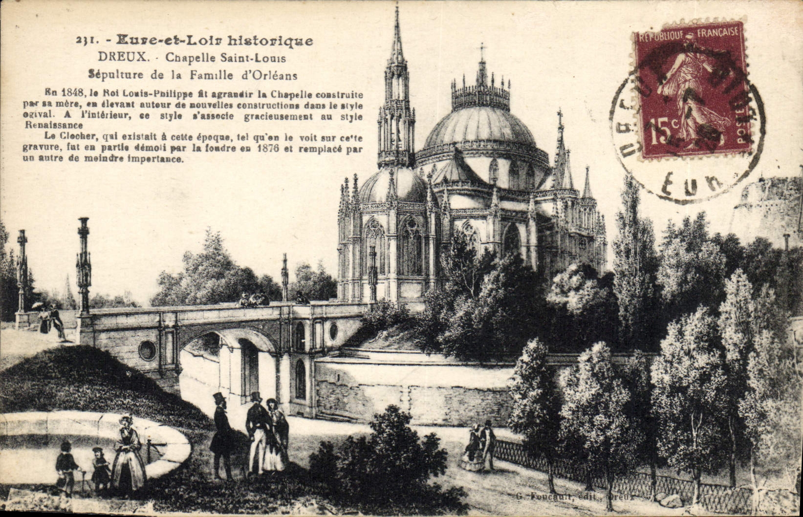 Dreux - Chapelle Saint-Louis — Éditeur G. Poncquet, n°231