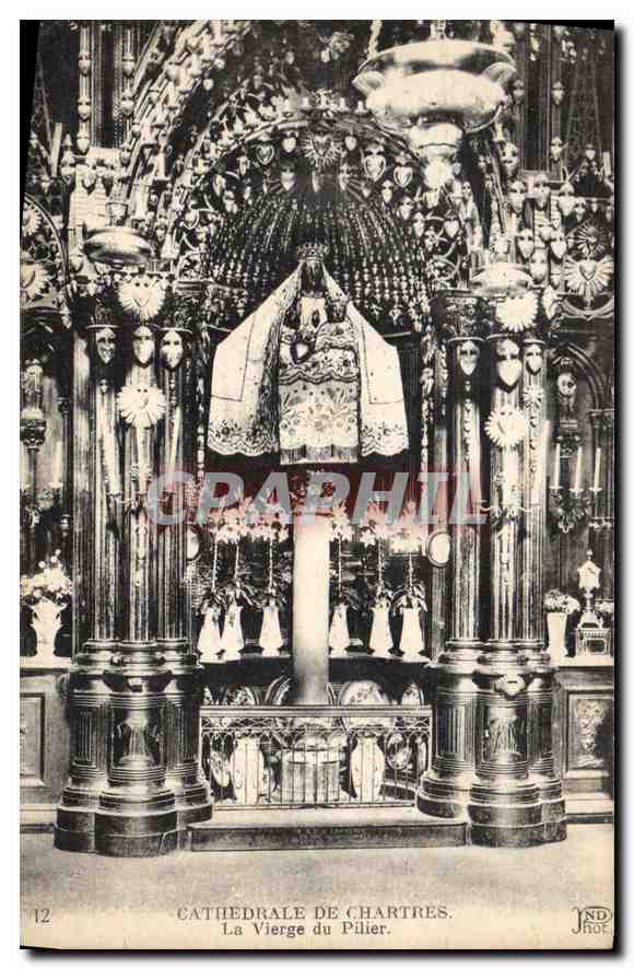 Cathédrale de Chartres — La Vierge du Pilier — Néguilien Frères, Impr. Chartres, n°12