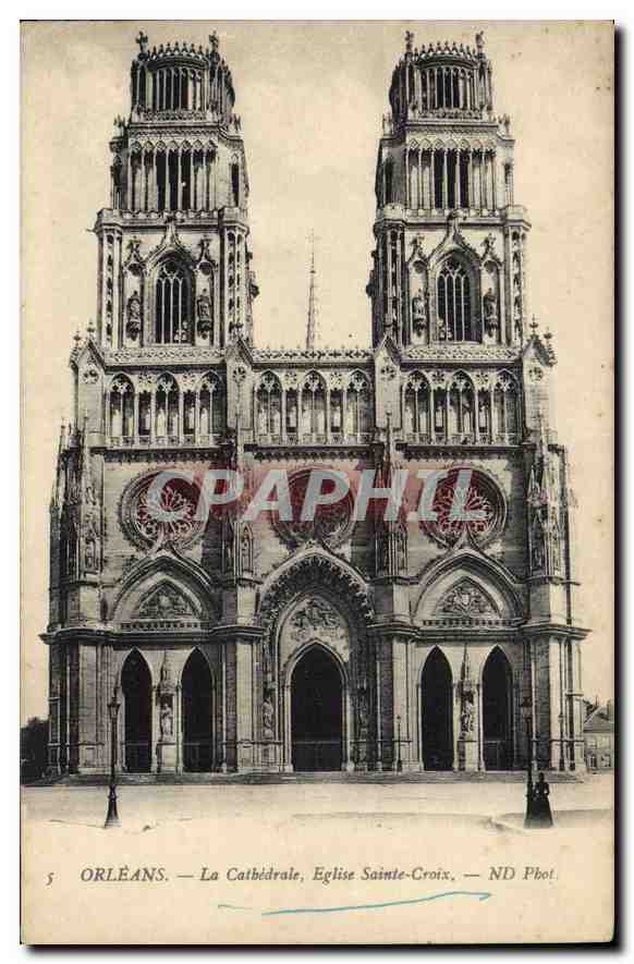 CPA Orleans La Cathedrale Eglise Sainte Croix 