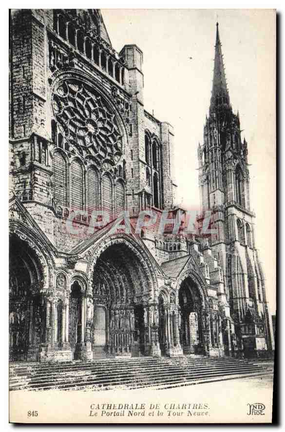 CPA Cathedrale de Chartres Le Portil Nord et la Tour Neuve 