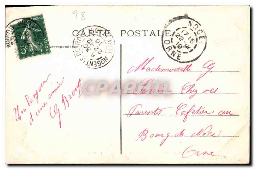 CPA Nogent le Rotrou Interieur de l'Eglise Saint Hilaire  — Rückseite
