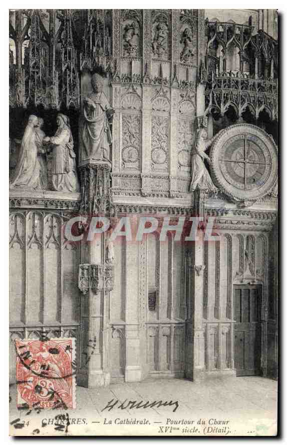 CPA Chartres La Cathedrale Pourtor du Choeur 