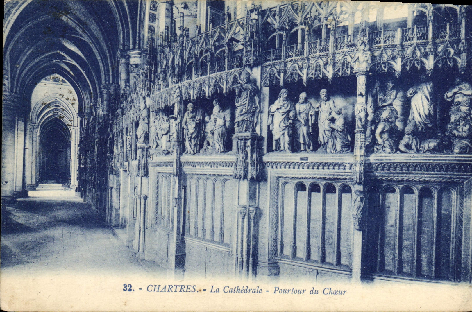 CPA Chartres La Cathedrale Pourtour du Choeur 
