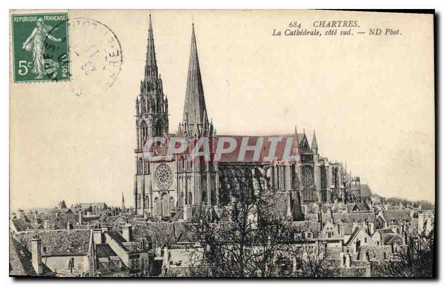 CPA Chartres La Cathedrale cote sud 