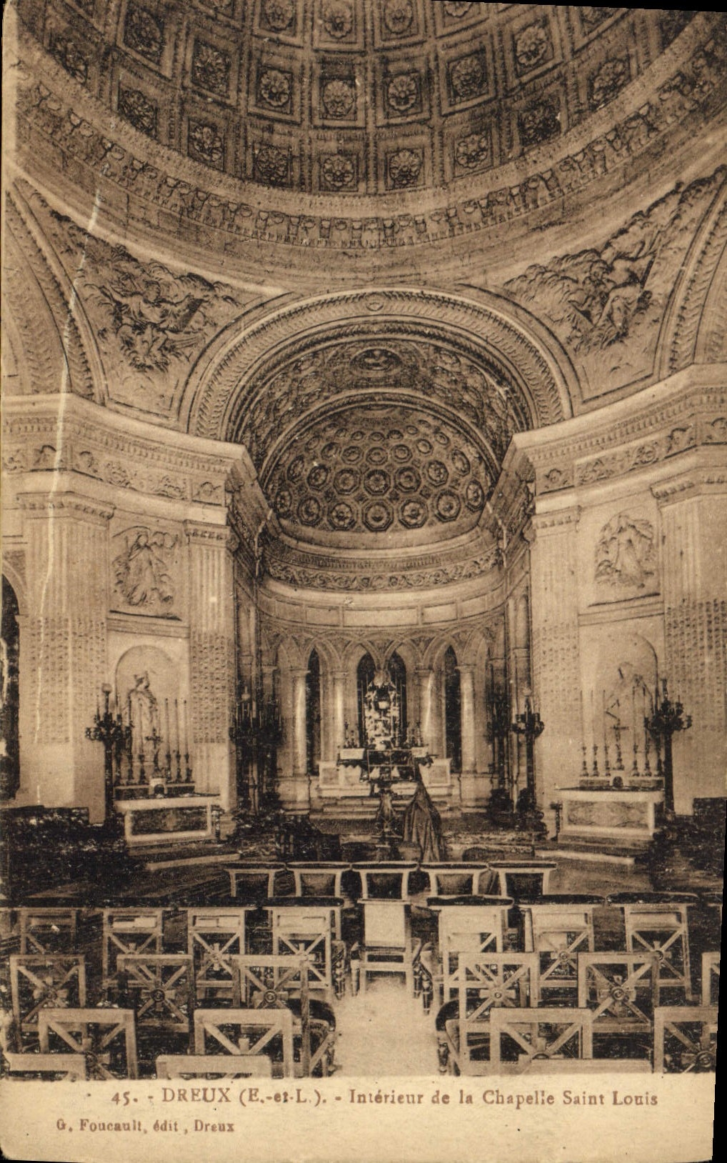 Intérieur de la Chapelle Saint Louis — Dreux (E.-et-L.) — G. Fonceault, édit. Dreux