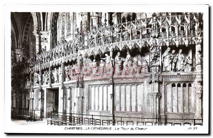 CPA Chartres La Cathedrale Le Tour du Choeur 