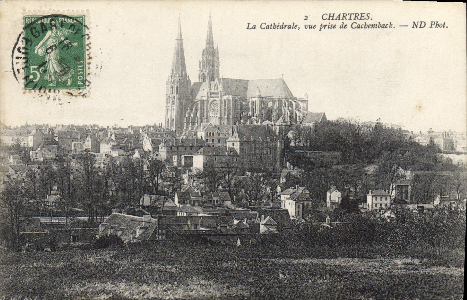 Chartres — Die Kathedrale, Ansicht von Cachemback — ND Phot.