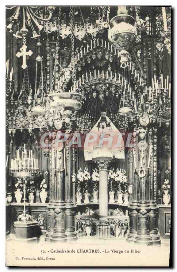 Cathédrale de CHARTRES - La Vierge du Pilier — Ch. Foucault, édit., Dreux, n° 52