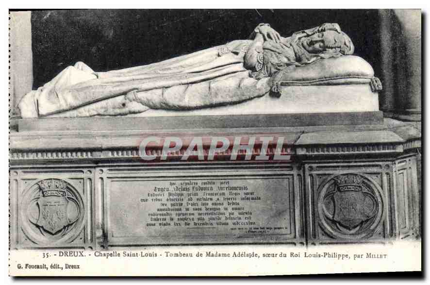 Dreux - Chapelle Saint-Louis - Tombeau de Madame Adélaïde, sœur du Roi Louis-Philippe, par Millet