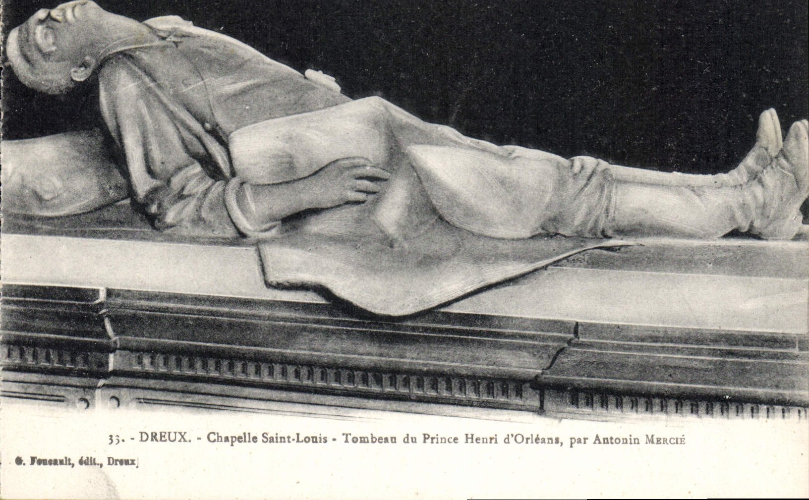 Dreux - Chapelle Saint-Louis - Tombeau du Prince Henri d'Orléans, par Antonin Mercié