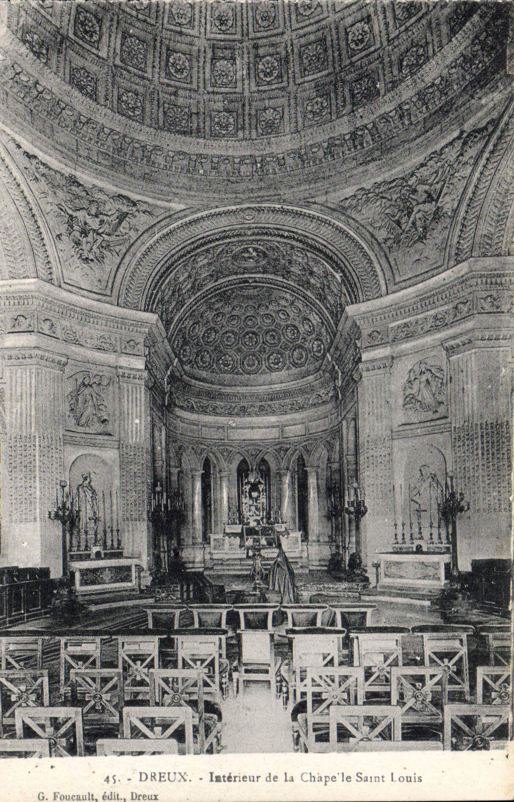 Intérieur de la Chapelle Saint Louis — Dreux — G. Foucault, édit., Dreux