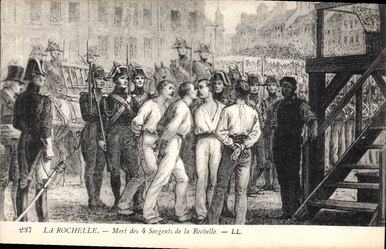 CPA La Rochelle Mort des 4 Sergents de la Rochelle 